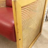 Scandinavian cane armchair, 1980