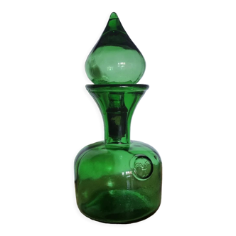 Green glass bottle