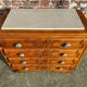 Art Deco commode, vintage antique piece with marble top.