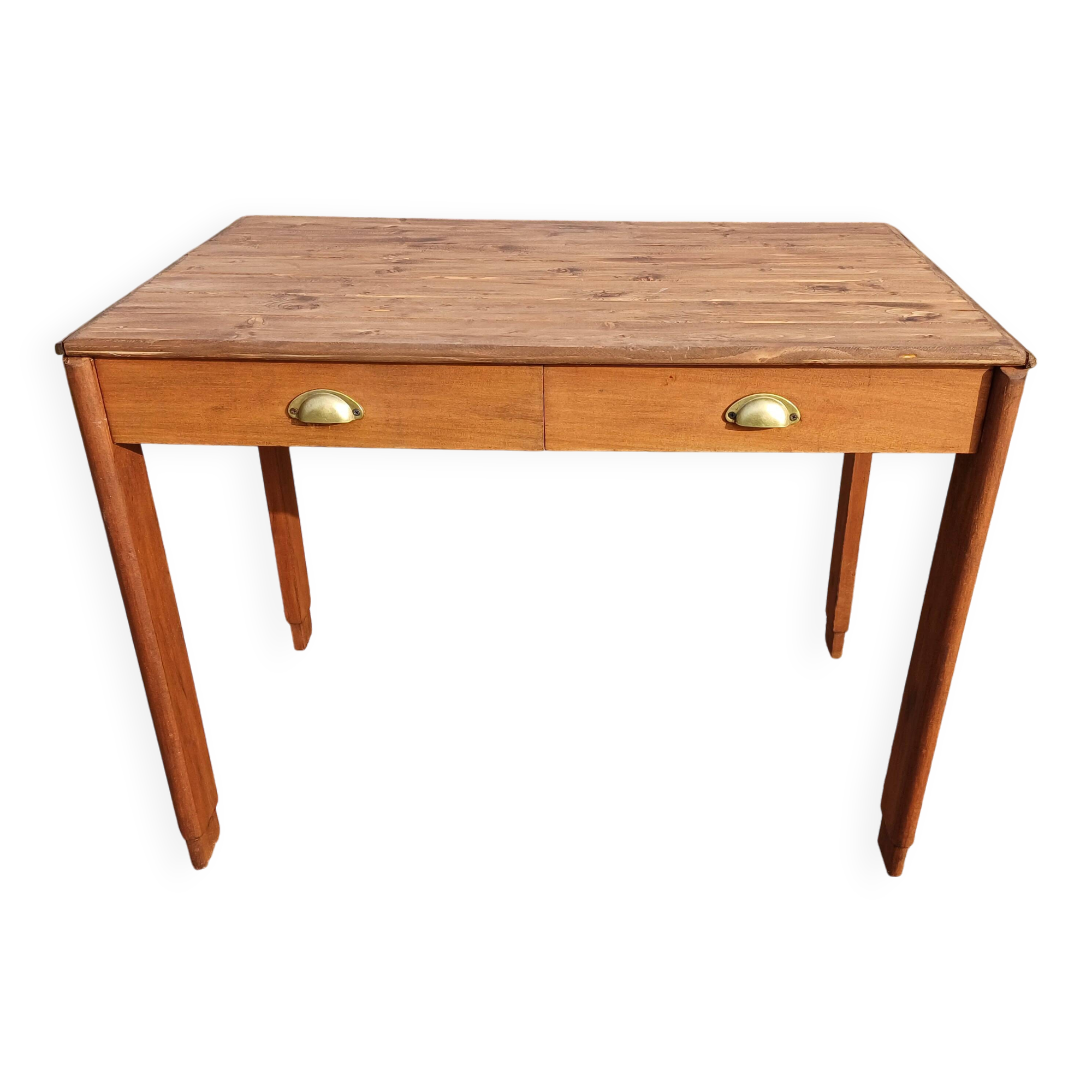Art deco mahogany and pine table