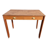 Art deco mahogany and pine table