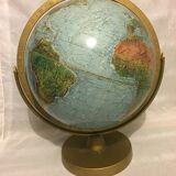 World map in relief