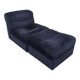 Driver / armchair and ottoman, in midnight blue velvet, 1970/1980