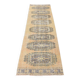 Faded Mustard Geometric Pattern Vintage Persian Runner Rug, 85x306 Cm