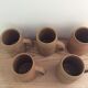 5 stoneware mugs