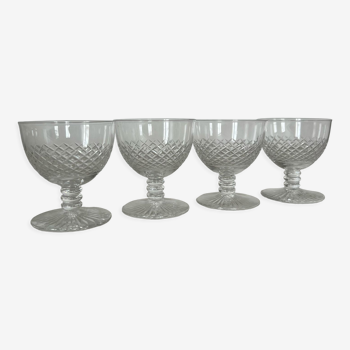 Lot de 4 verres de dégustation en cristal