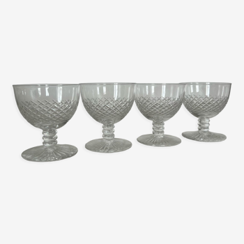 Set of 4 crystal tasting glasses