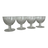 Set of 4 crystal tasting glasses