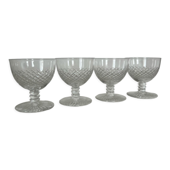 Lot de 4 verres de dégustation en cristal