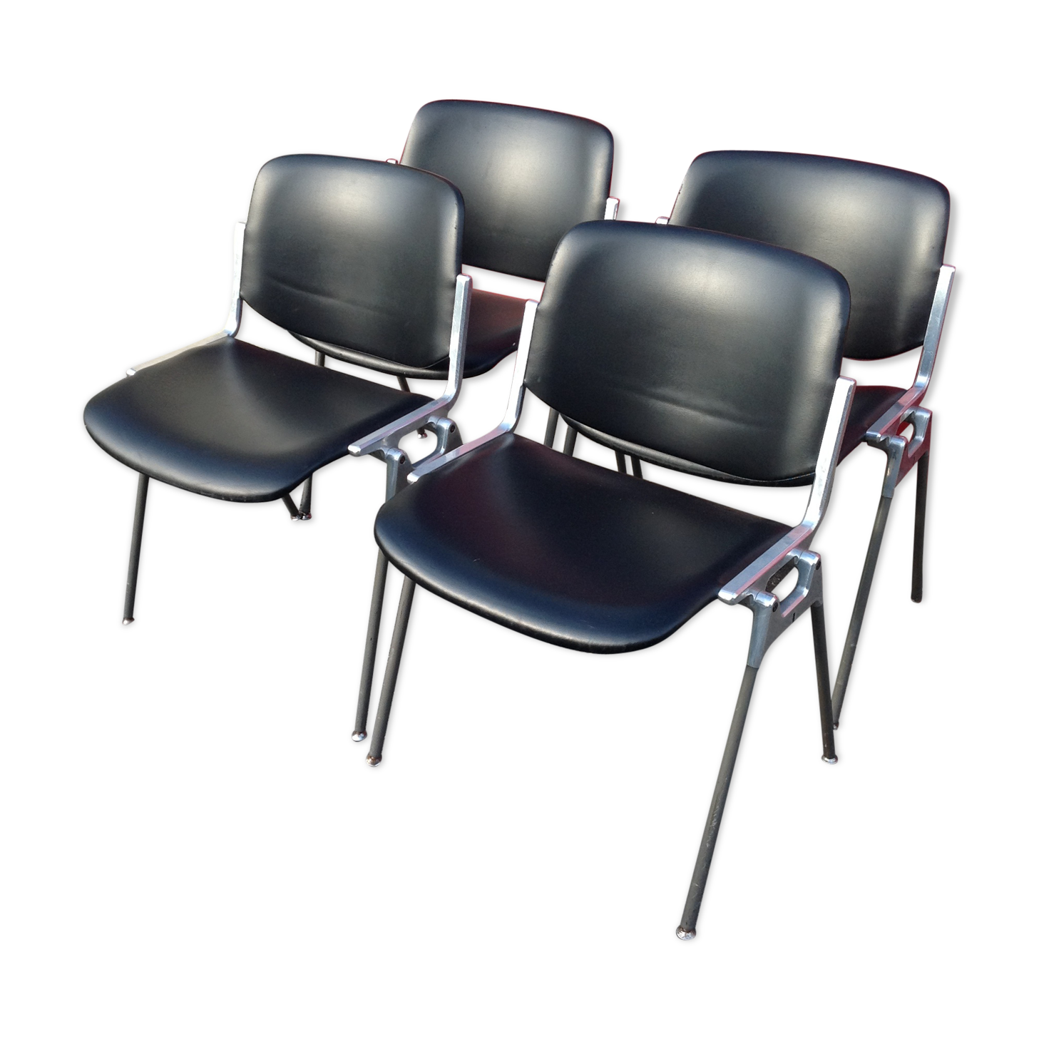 4 chairs Giancarlo Piretti for Castelli