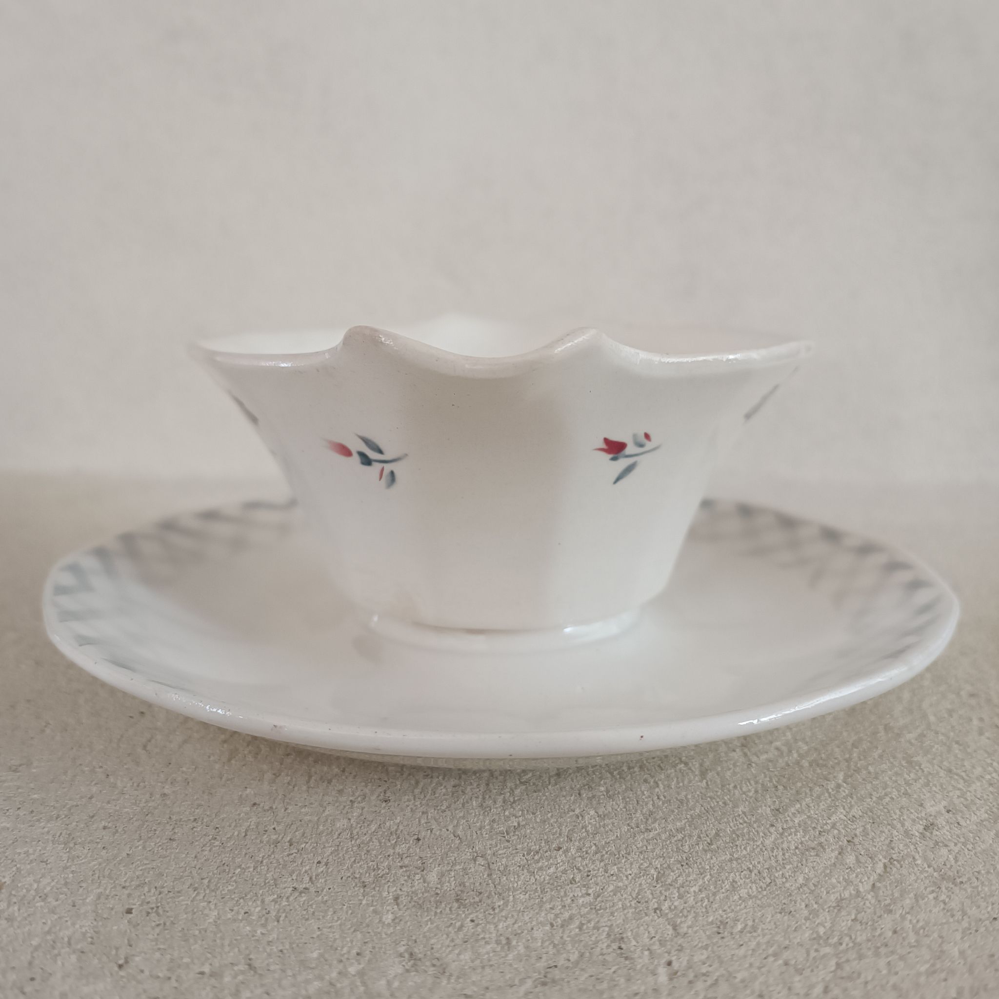 Saucière double terre de fer Digoin Sarreguemines