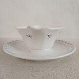 Saucière double earth of iron Digoin Sarreguemines