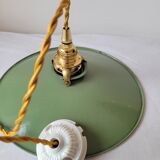 Workshop suspension in enamelled sheet metal