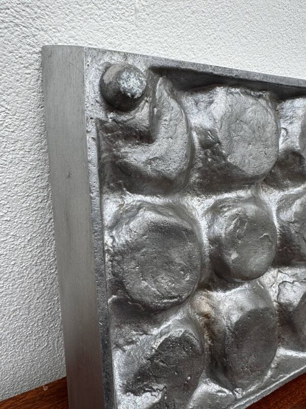 Porte bougies alu brossé style brutaliste