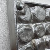 Brutalist style brushed aluminum candle holder