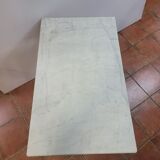 Table de bistrot piètement fonte dessus marbre