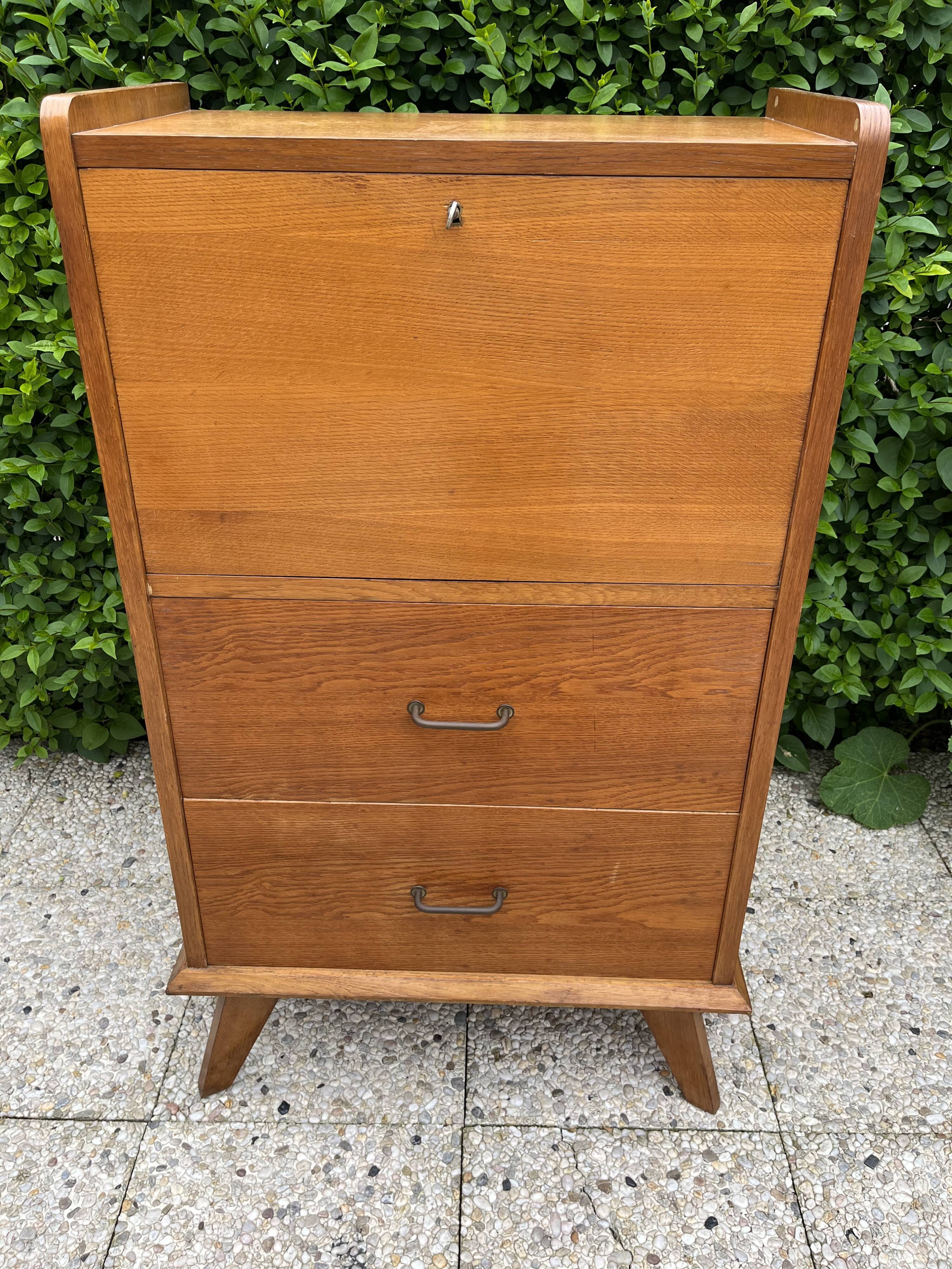 Vintage chest of drawers compass feet