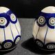 Pair of vintage ceramic salt and pepper shakers