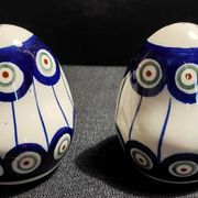 Pair of vintage ceramic salt and pepper shakers