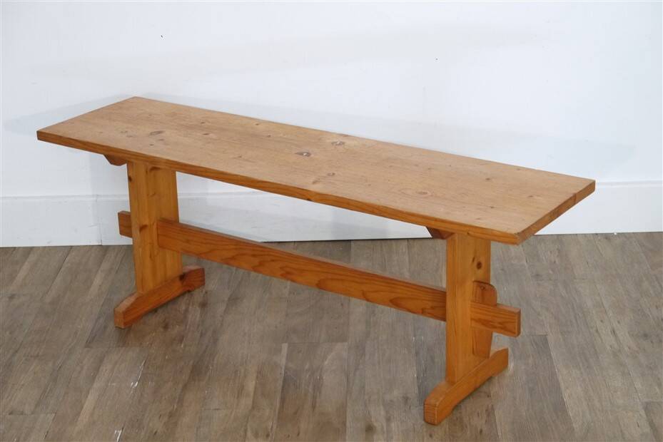 Vintage wood bench from the 1970s