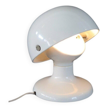 Lampe de table en métal blanc par Tobia et Afra Scarpa pour Flos, années 1960.