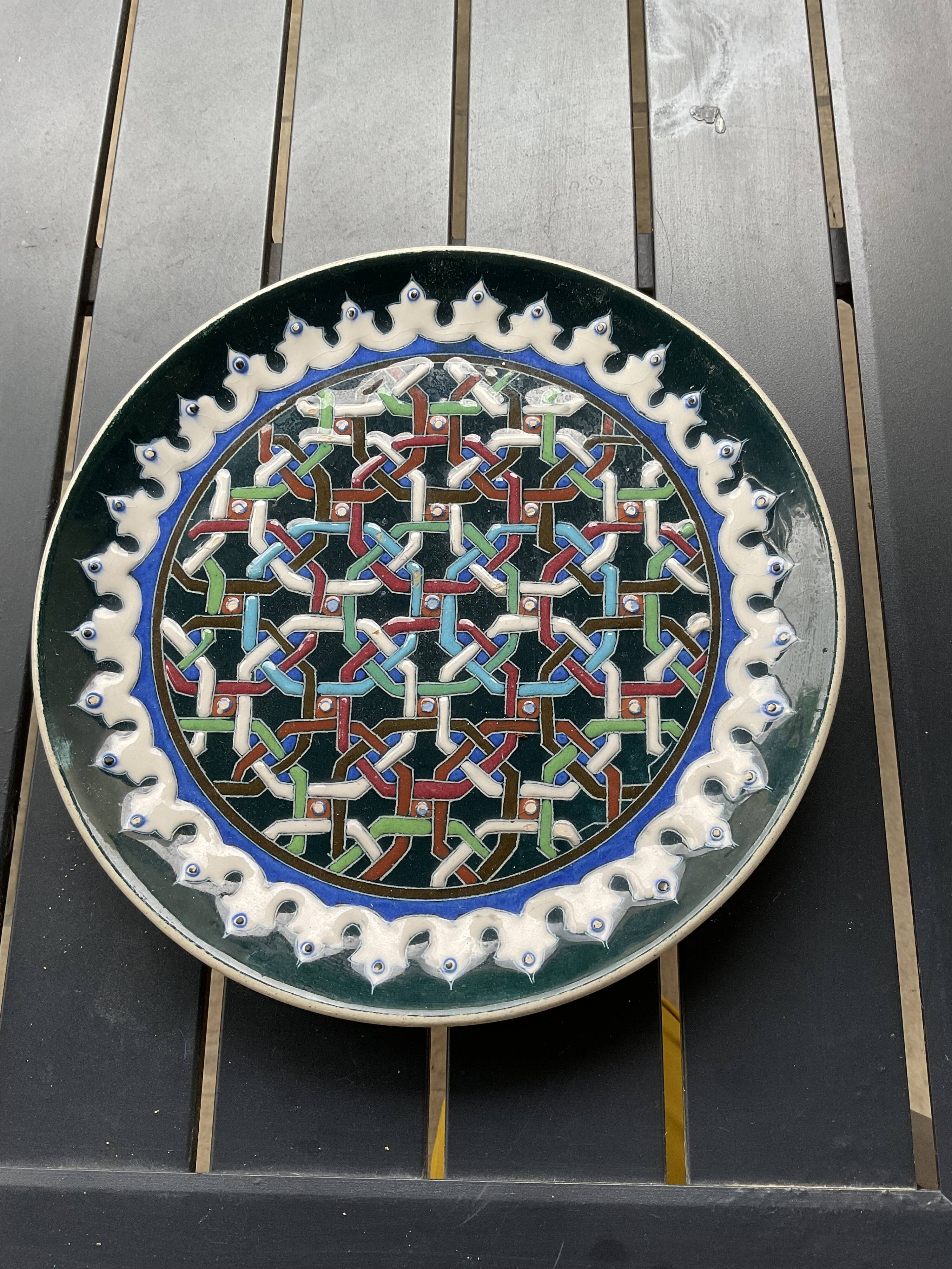 Antique plate KUTAHYA enamels
