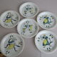 6 Assorted plates Stavanger Flint Norway 1950-60 Scandinavian hand décor