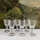 6 antique aperitif wine glasses in crystal "Caton" Saint Louis