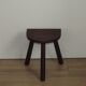 Vintage French Traditional Wooden 3 Legged Milking Stool – D-Shaped Seat