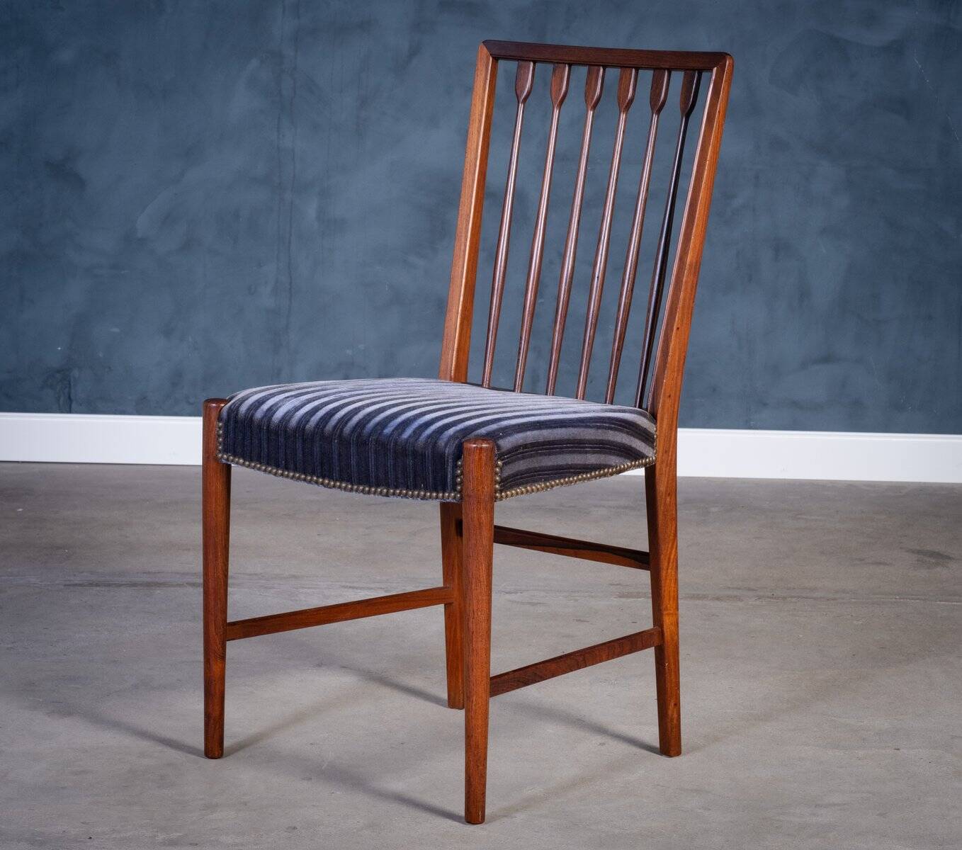 Vintage Dining Chairs in Rosewood, Denmark, 1950s, Set of 10