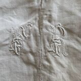 Late 19th century RF monogrammed trousseau sheet.