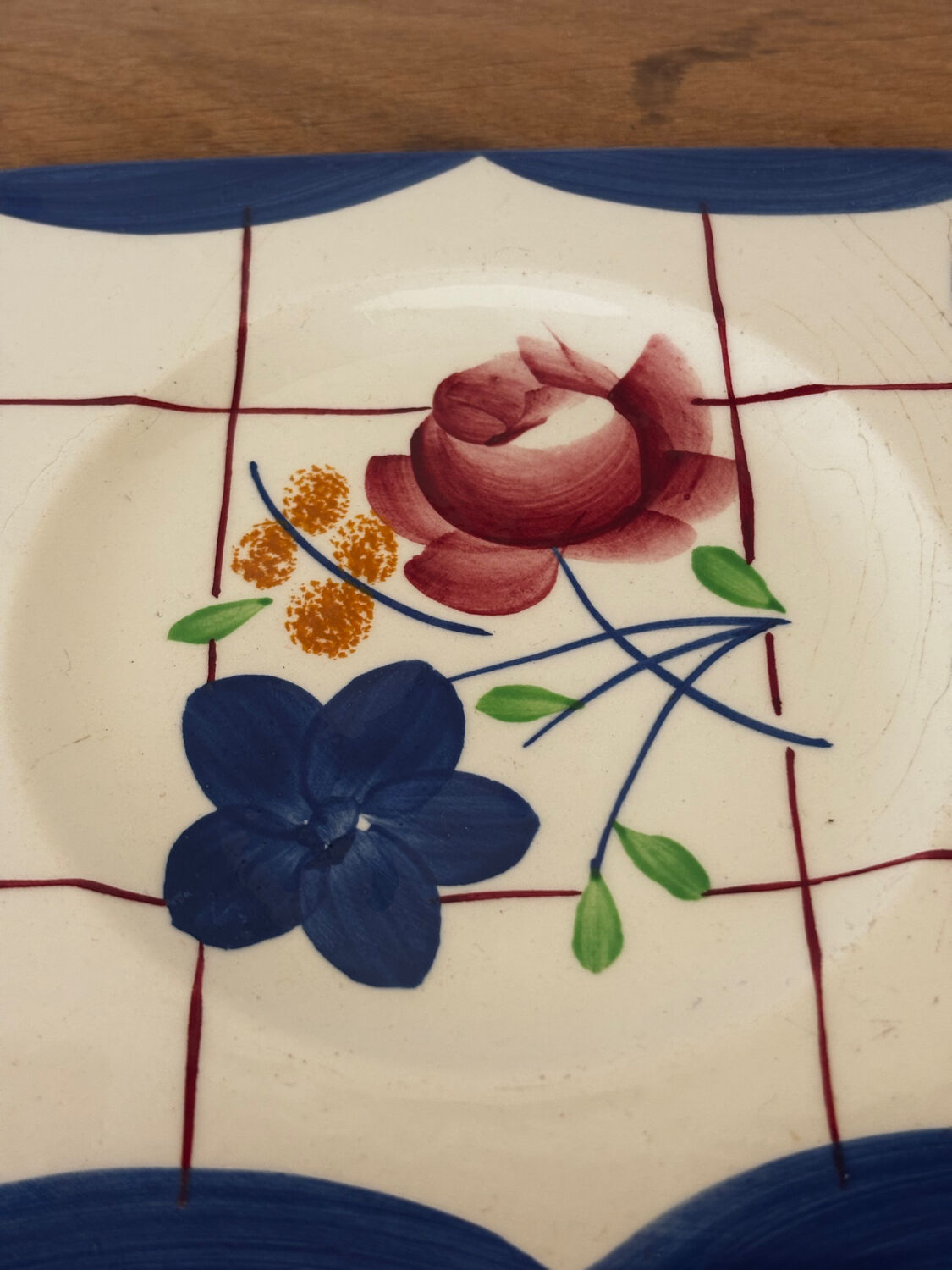 Vintage rare small dessert plate Gien La Baule