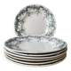 Set of 7 flat plates Terre de Fer St Amand and Hamage “Byzantine”