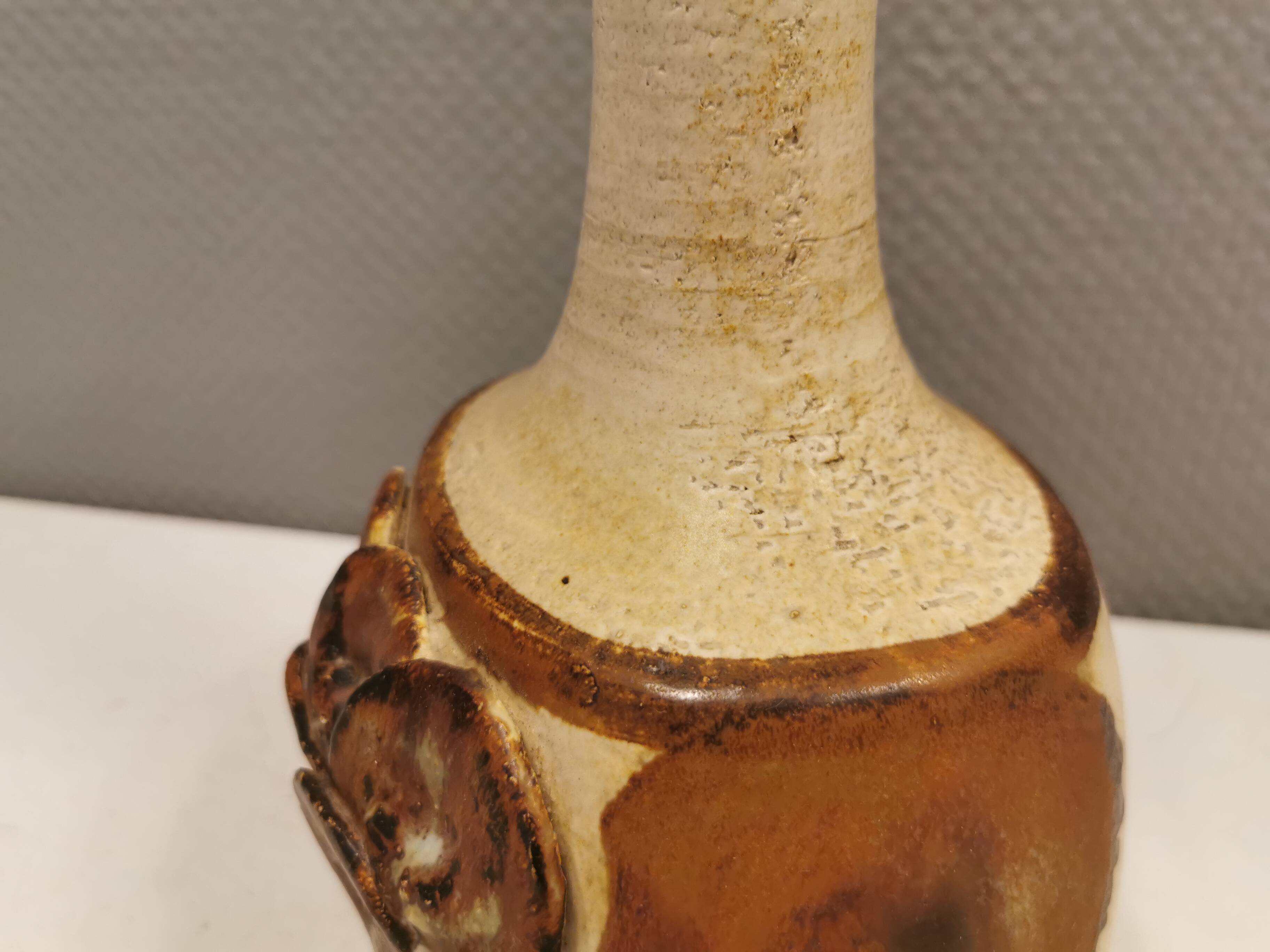 Ceramic table lamp designed by Axel Larsen Denmark for his own company Axella 1970s