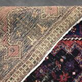 Handwoven Afshar oriental rug, Middle East, 1950s