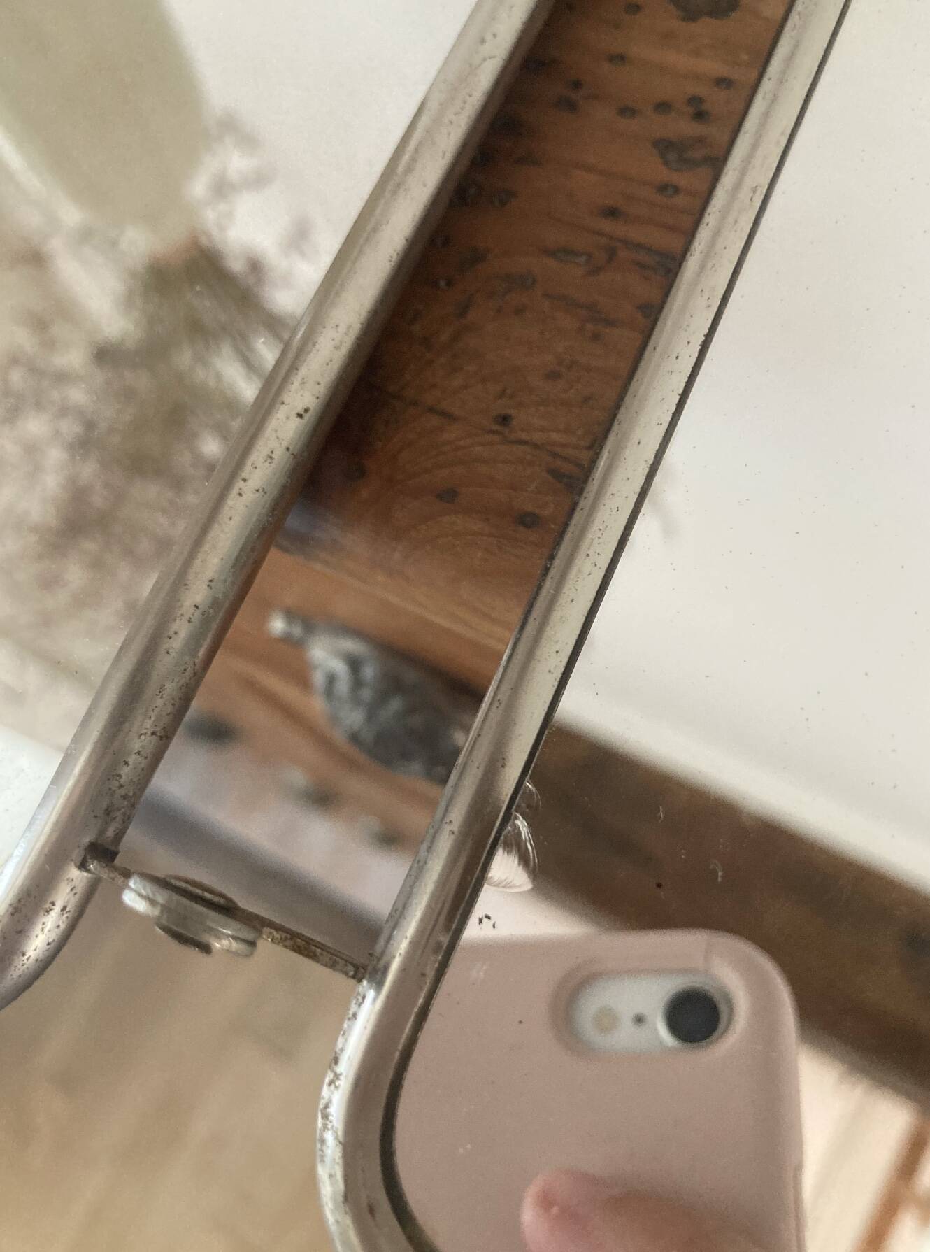 Vintage triptych barber mirror