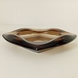 Cendrier vintage Luminarc en verre fumé années 60