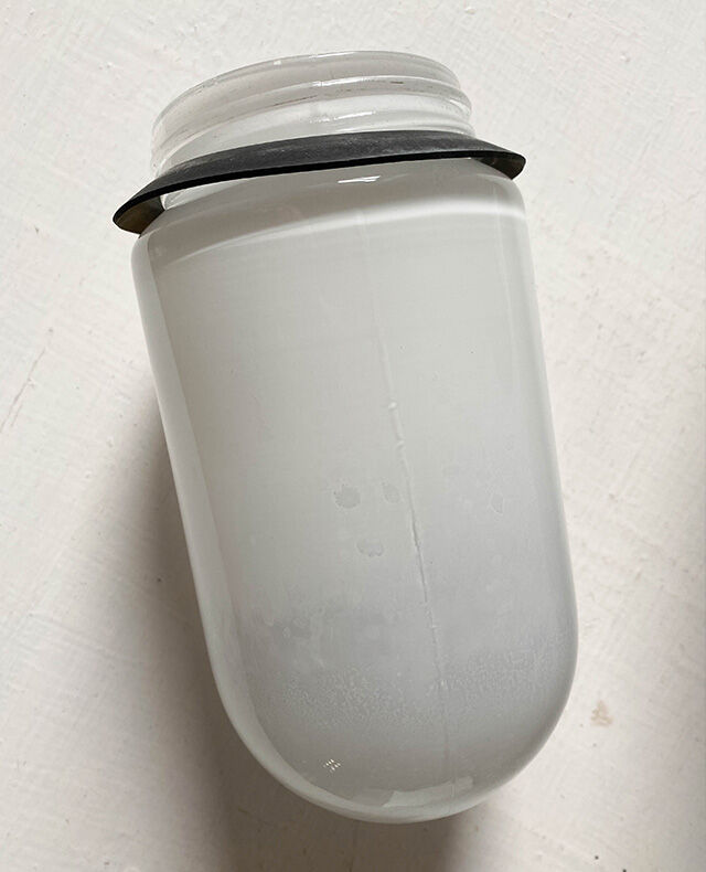 Outdoor enamelled tole wall lamp