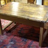 Nineteenth century farmhouse table in natural oak wood 140 x 90 cm