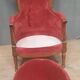 Directoire period bergère in red velvet.