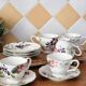 Set of fine porcelain tea cups & saucers 222 FIFTH "Wild Flower"