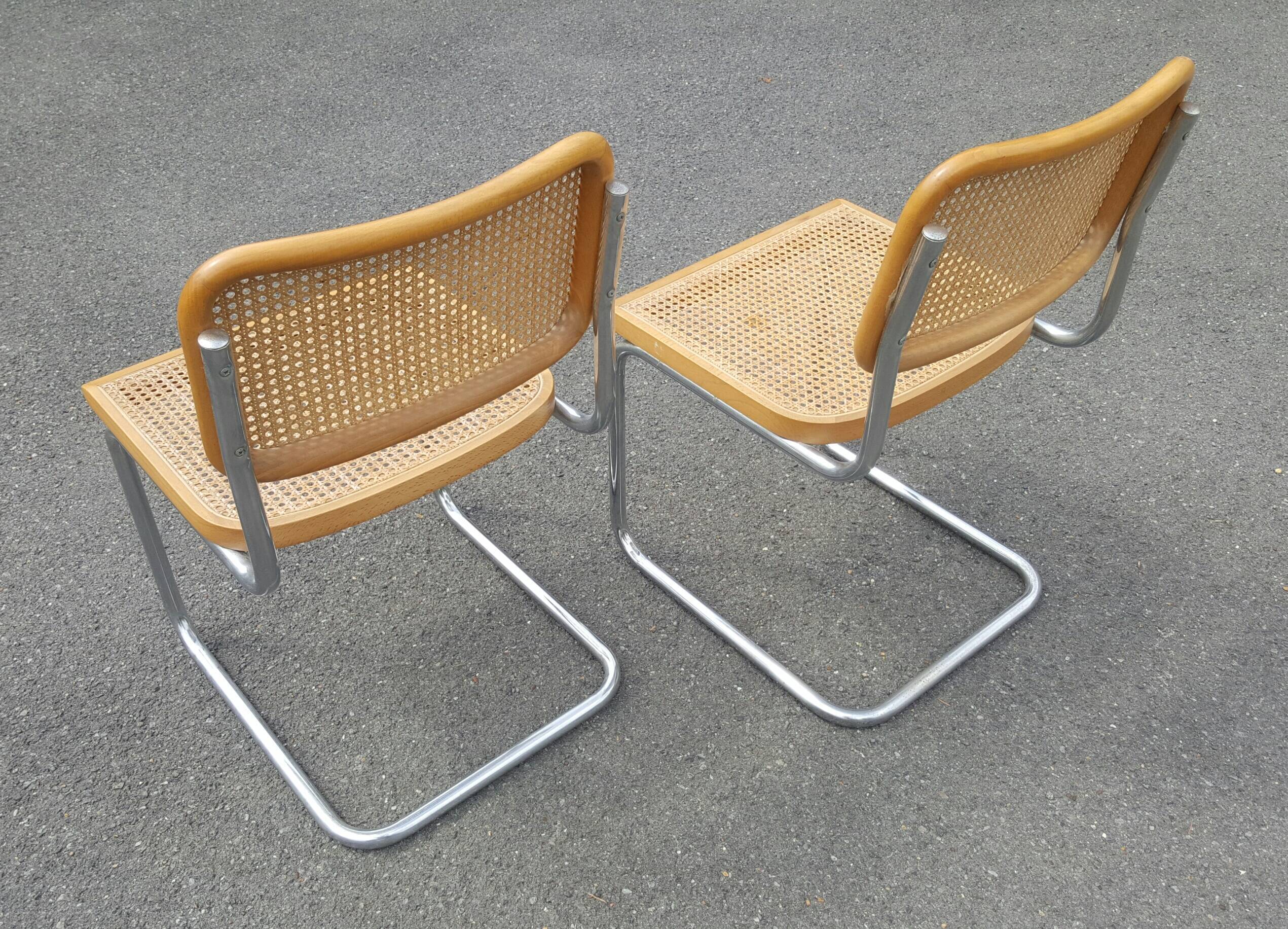 Pair of B32 chairs by Marcel Breuer