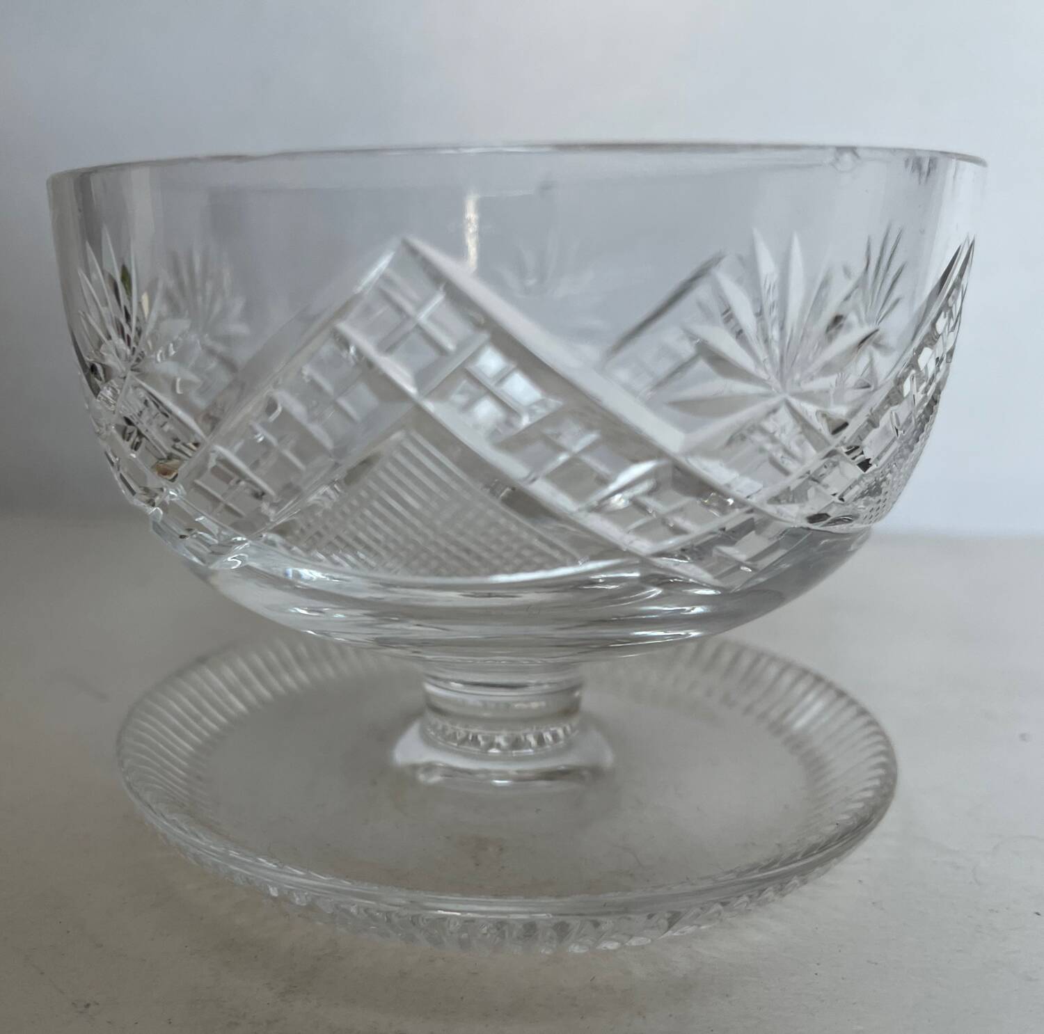 Crystal and silver-plated jam jar