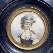 Small 19th century frame, portrait of Madame de Montferrand, late 18th century style
