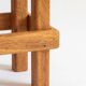 Modernist stool in framiré wood⎮70s