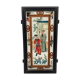 Fixed lantern plate under hand painted glass ironwood late nineteenth century