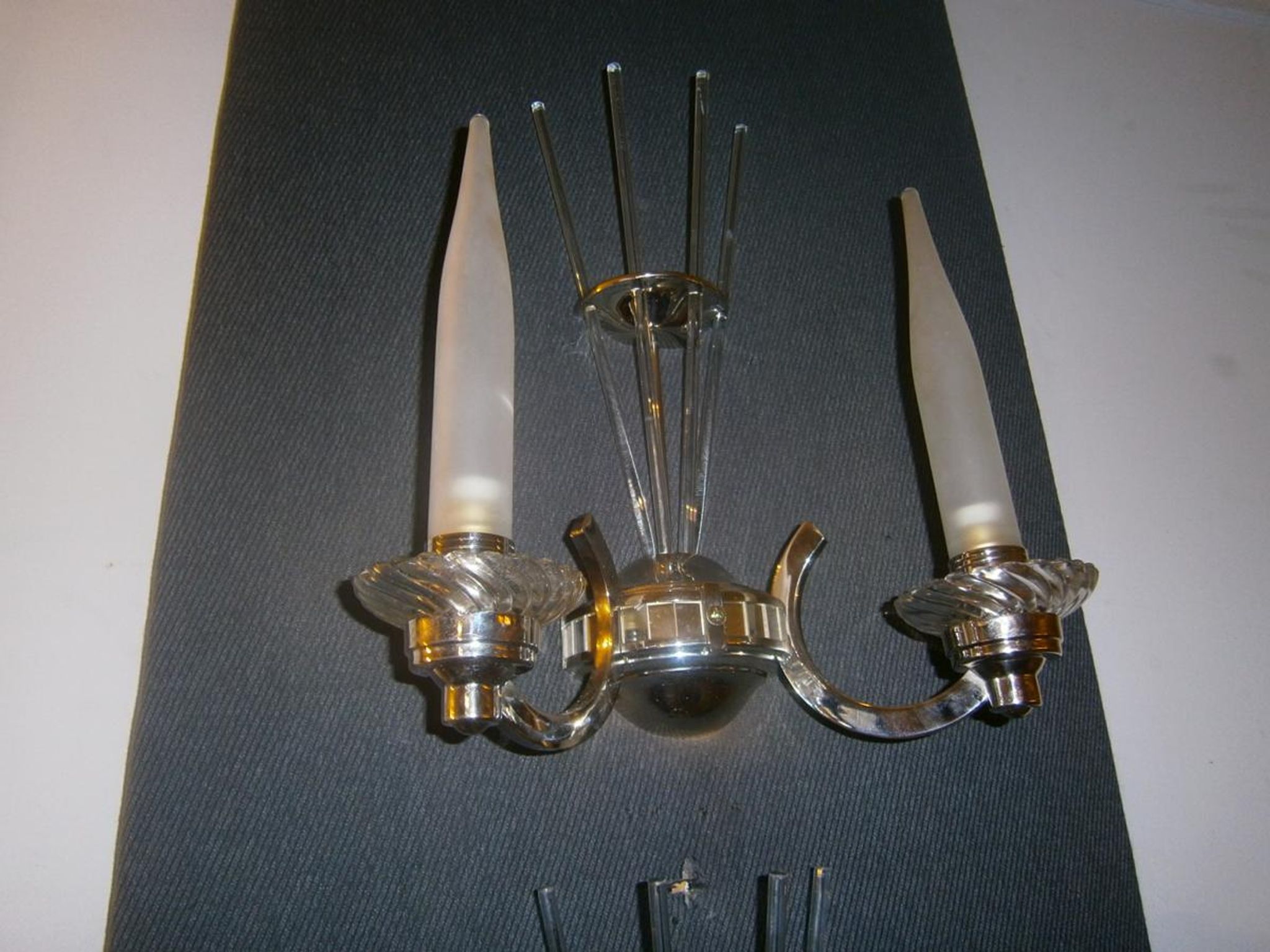 Art deco period, pair of wall sconces