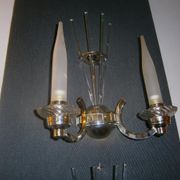Art deco period, pair of wall sconces