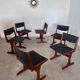 Set of 6 old Scandinavian chairs from the 60s, vintage teak