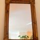 Vintage Italian mirror in bamboo and rattan, 1950s.